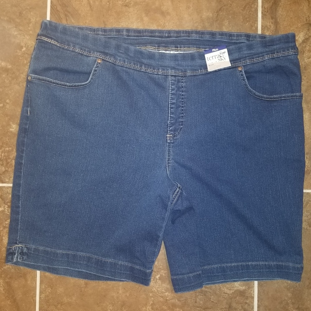 Women's Terra & Sky Blue Jean shorts Size 2X